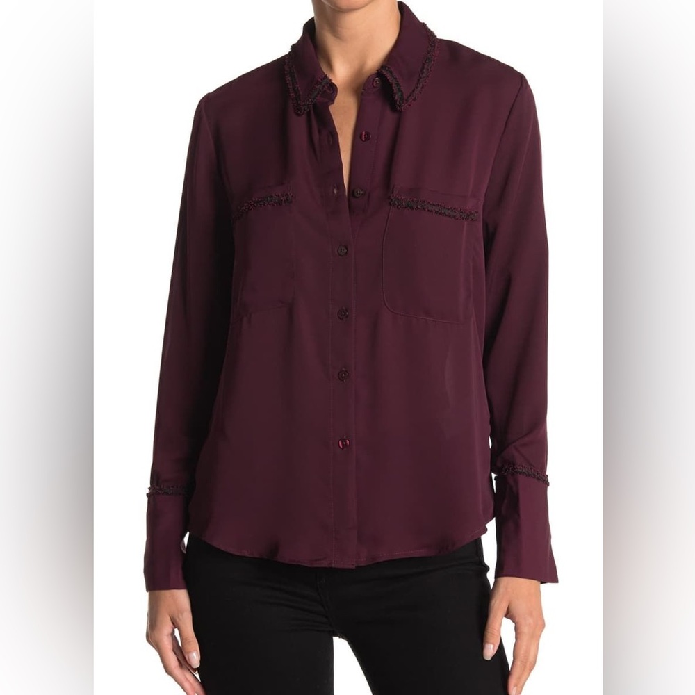 Laundry by Shelli Segal Boucle Trim Women Shirt - Picture 3 of 11